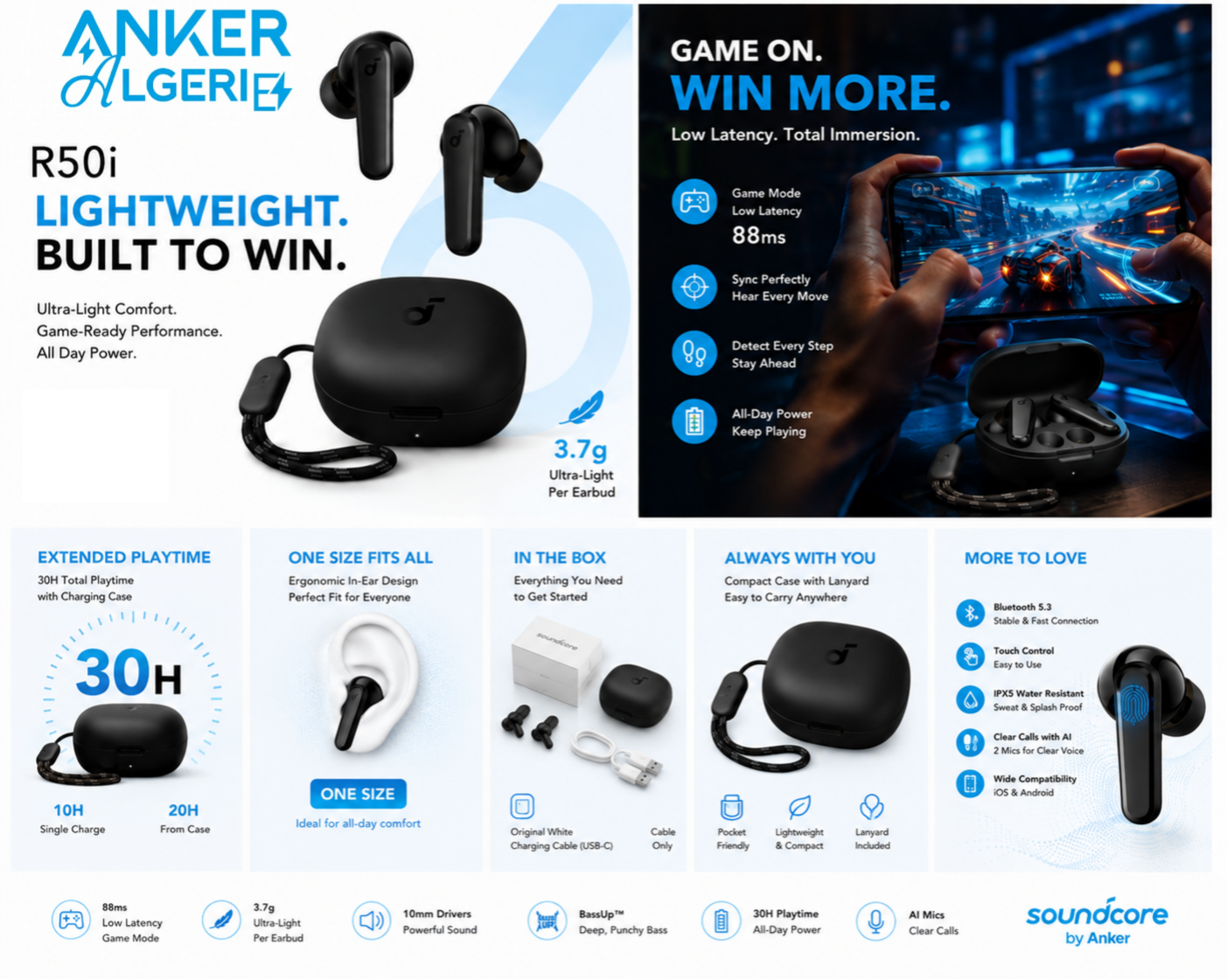Soundcore R50i calls and sound